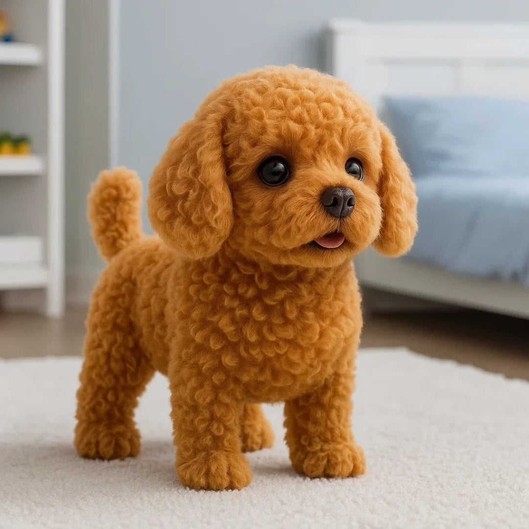 Juguete cachorro electrónico realista de peluche
