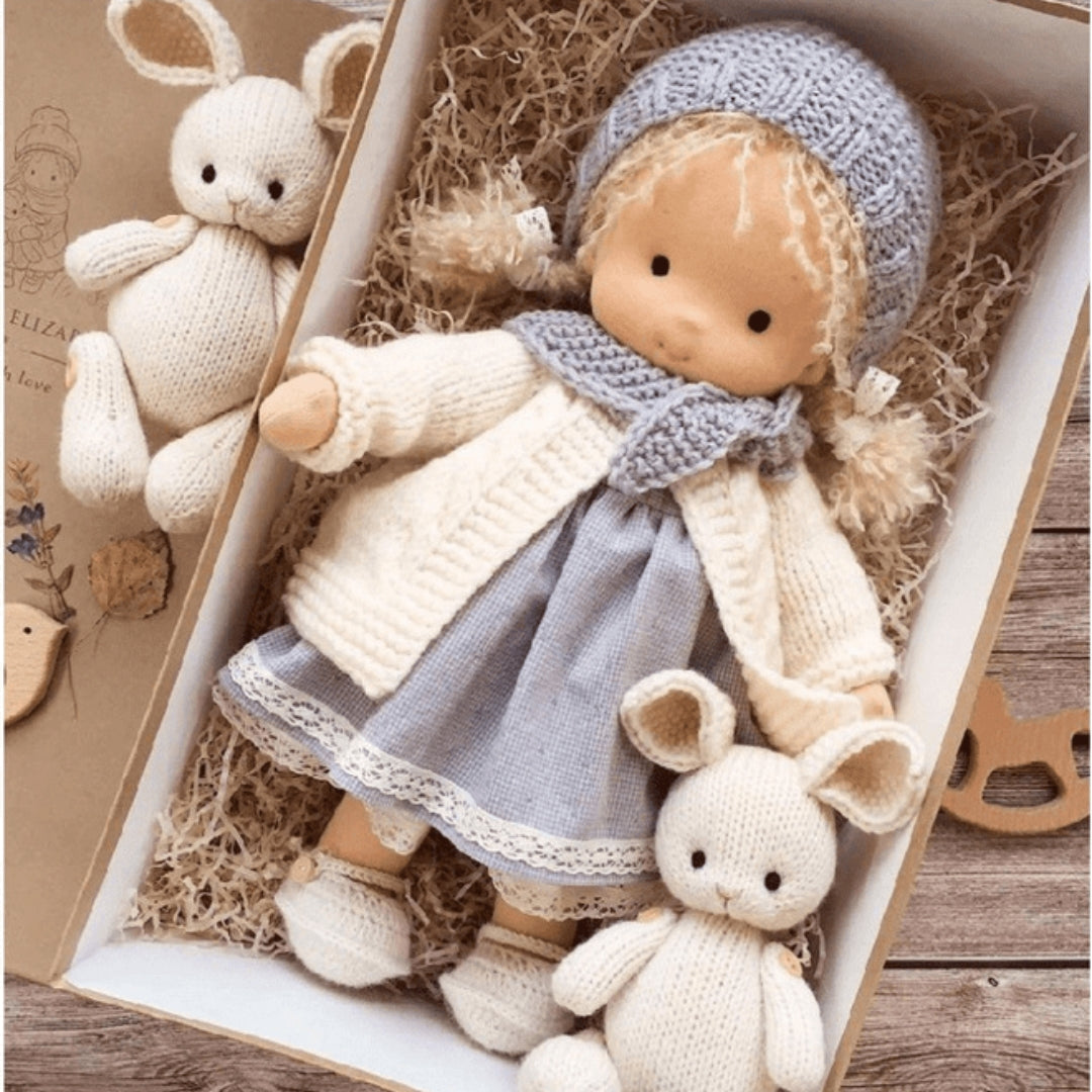 Muñeca de algodón hecha a mano para niños, juguete educativo creativo