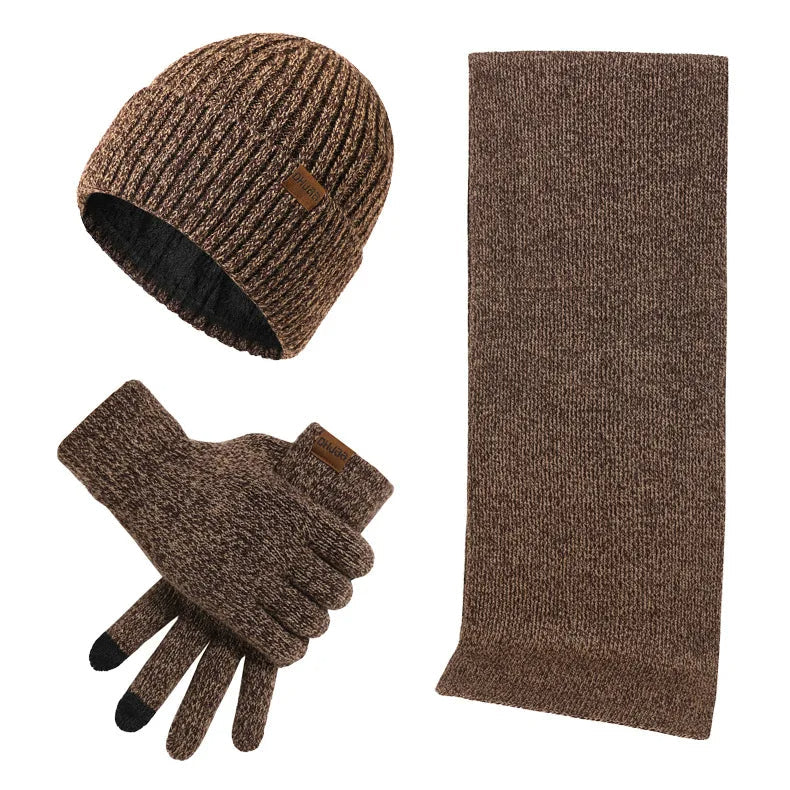 Conjunto de Invierno Caliente con Gorro, Bufanda y Guantes