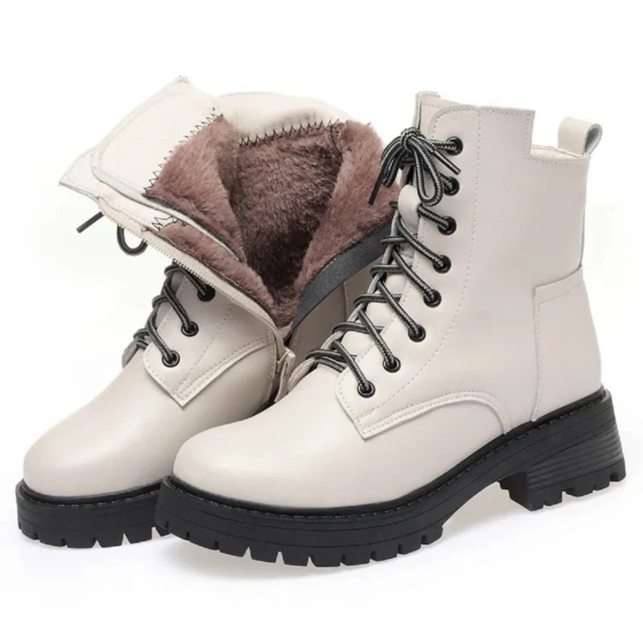 Botas Mujer Invierno Cuero Auténtico Calientes y Elegantes