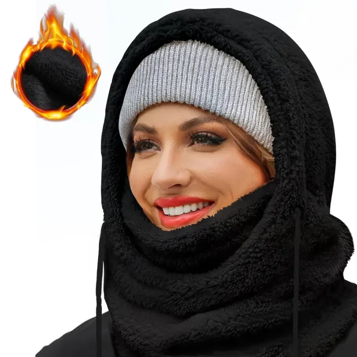 Capucha de Invierno 3 en 1 Impermeable y Caliente