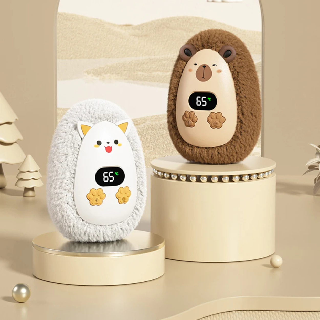 Guantes Calefactables de Peluche Suave