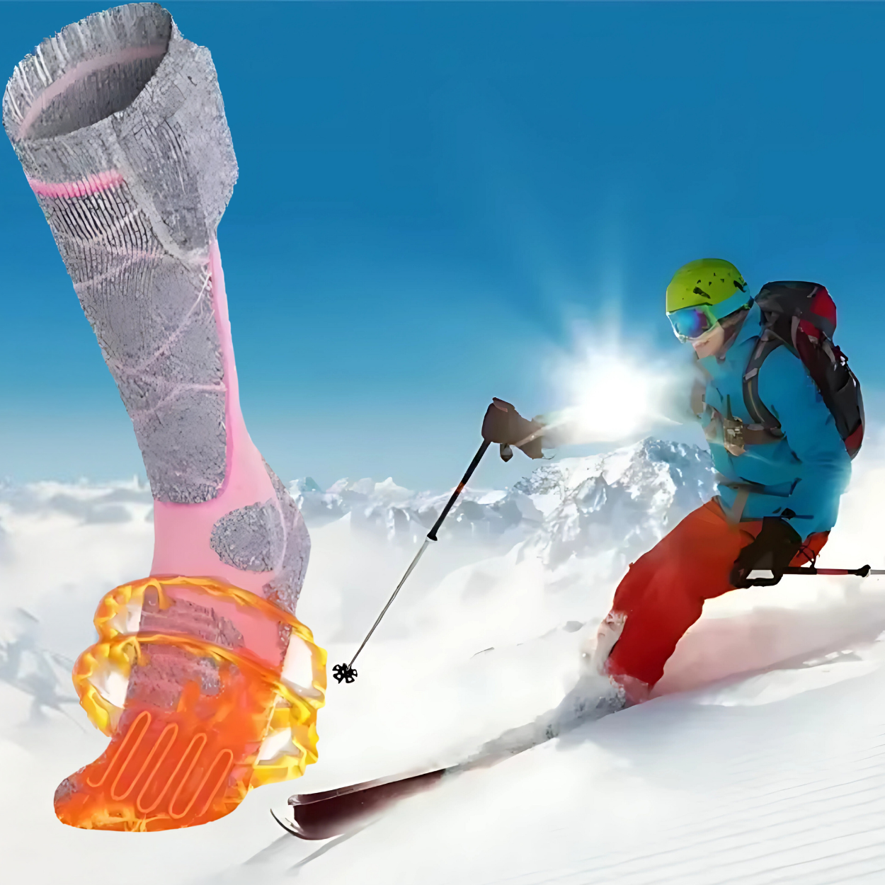 Calcetines Calefactables para Deportes al Aire Libre