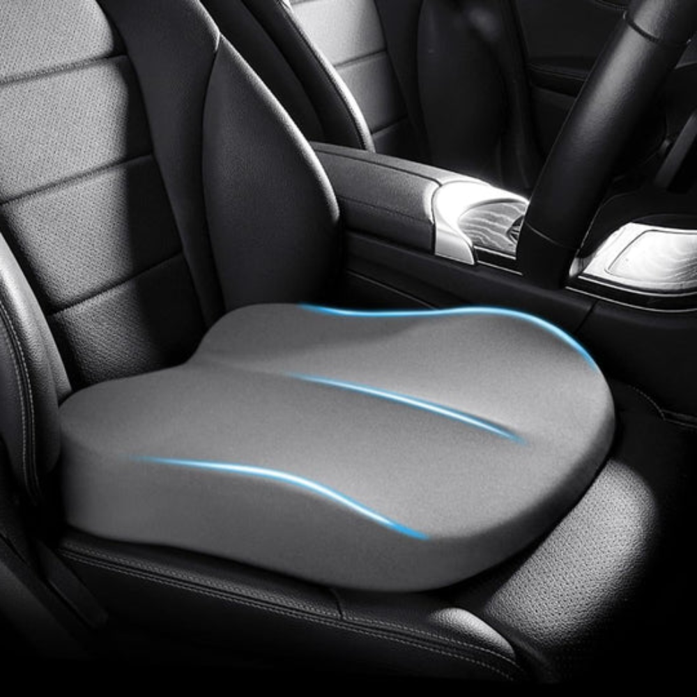 Cojín de Asiento de Coche Ergonómico con Memoria de Forma para una Espalda Cómoda