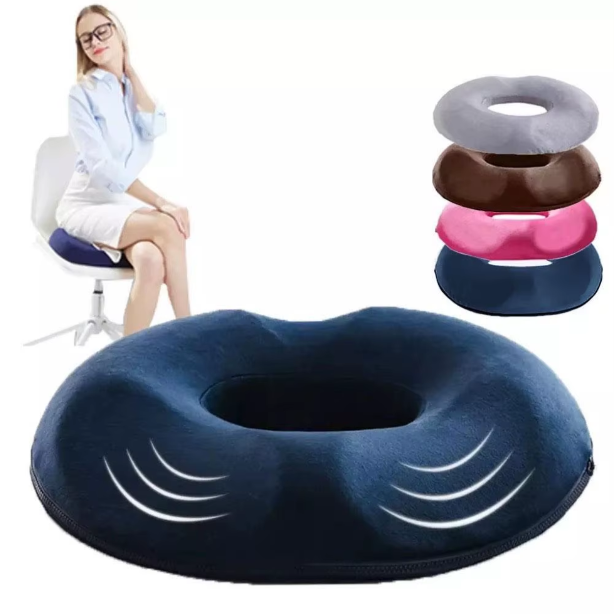 Cojín de Soporte Lumbar Ergonómico para Oficina