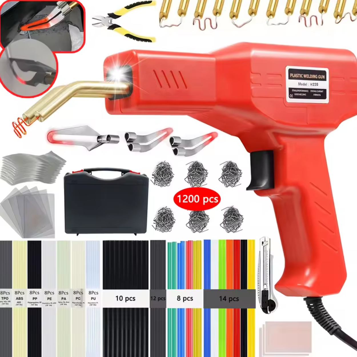 Kit de Soldadura de Plástico 220W Potente y Fiable