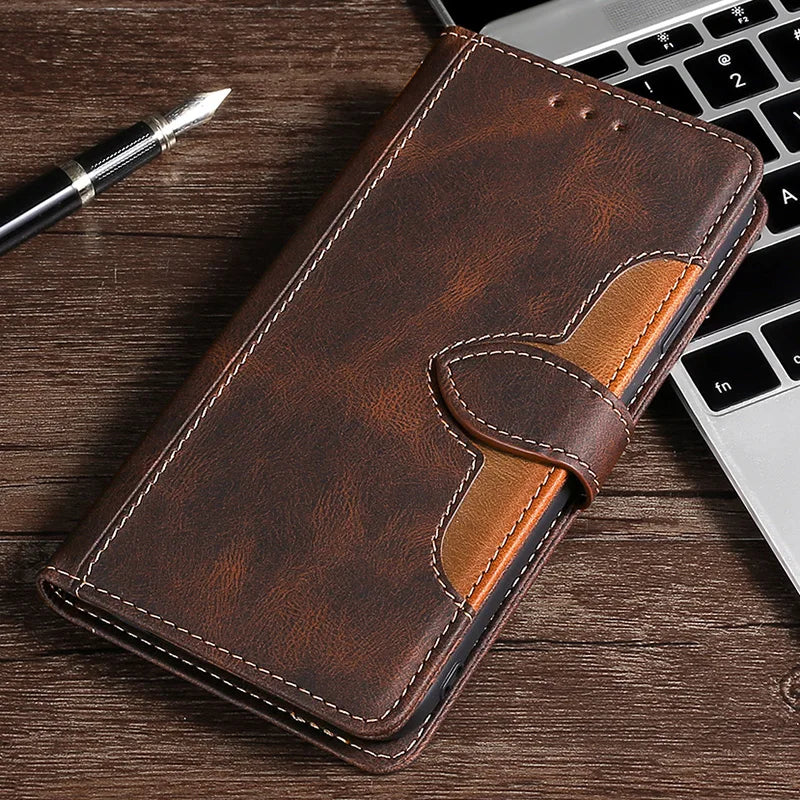 Estuche de cuero de lujo magnético para iPhone