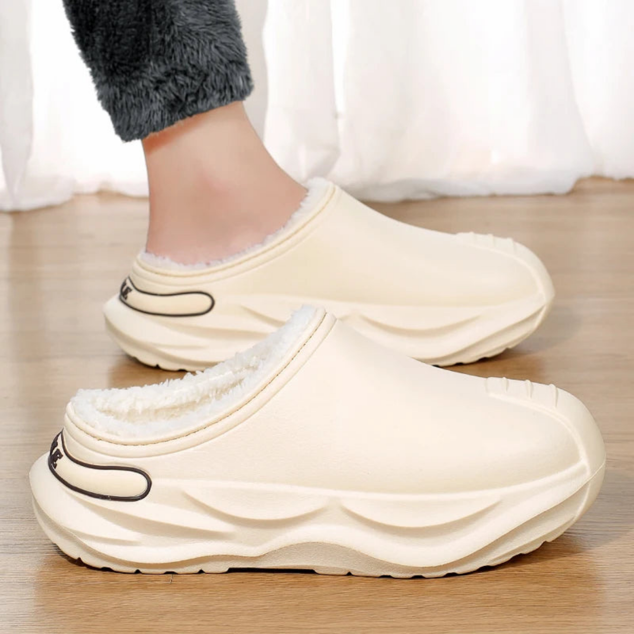 Pantuflas Zuecos de Invierno Forradas y Cómodas