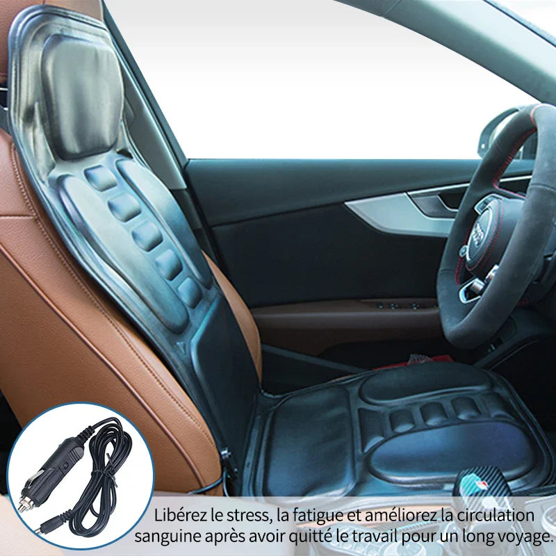 Cojín para Asiento Calefactor y Masajeador de Simil Cuero Cómodo