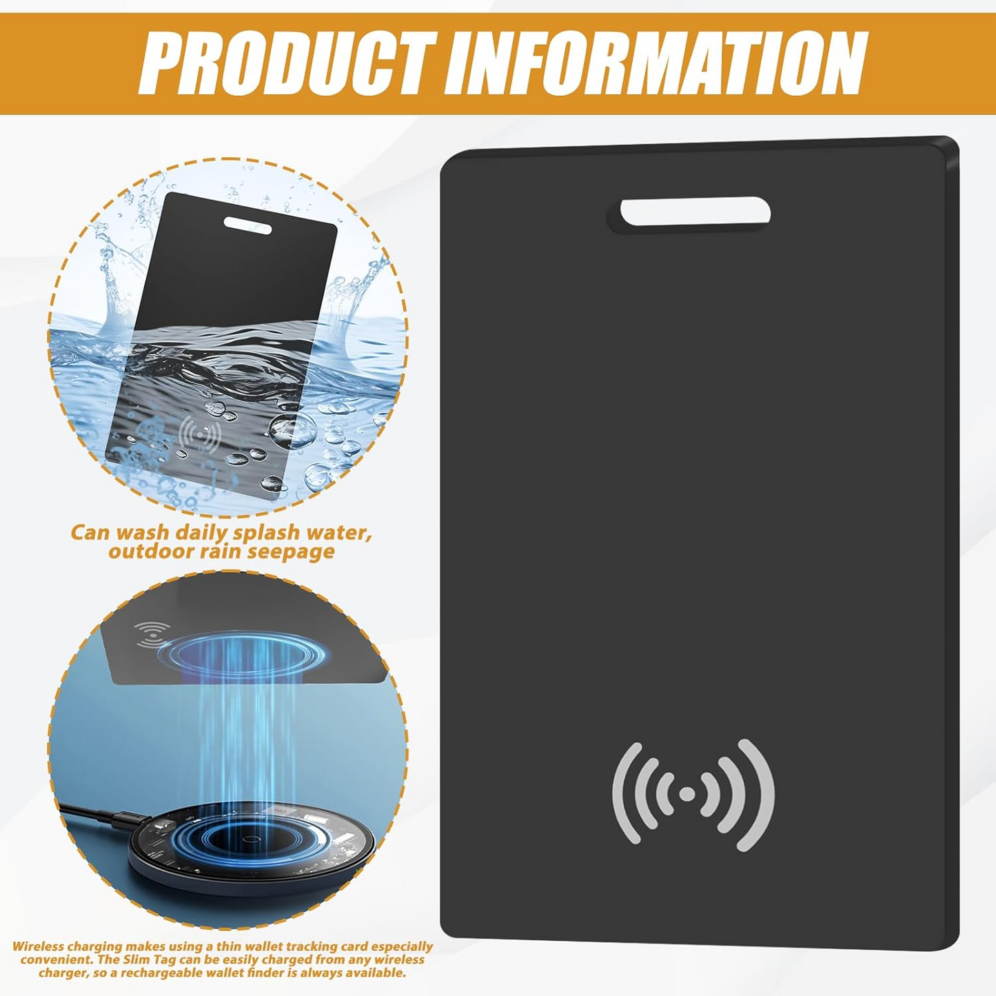 Marcherelle™ – Tarjeta de Seguimiento de Cartera Recargable, Compatible con Apple Find My