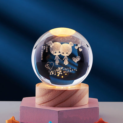 Lámpara de Noche Cristal Elegante