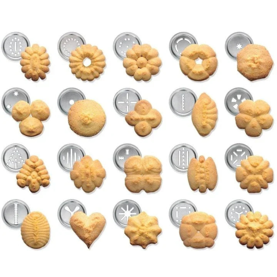 Molde para Galletas de Aluminio con 20 Formas y 4 Boquillas