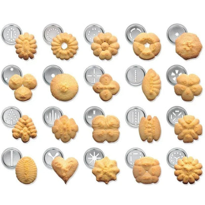 Molde para Galletas de Aluminio con 20 Formas y 4 Boquillas