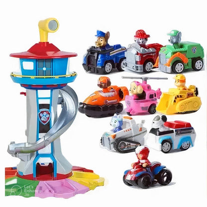 Juegos de coches Paw Patrol - 9 piezas con figuras para niños