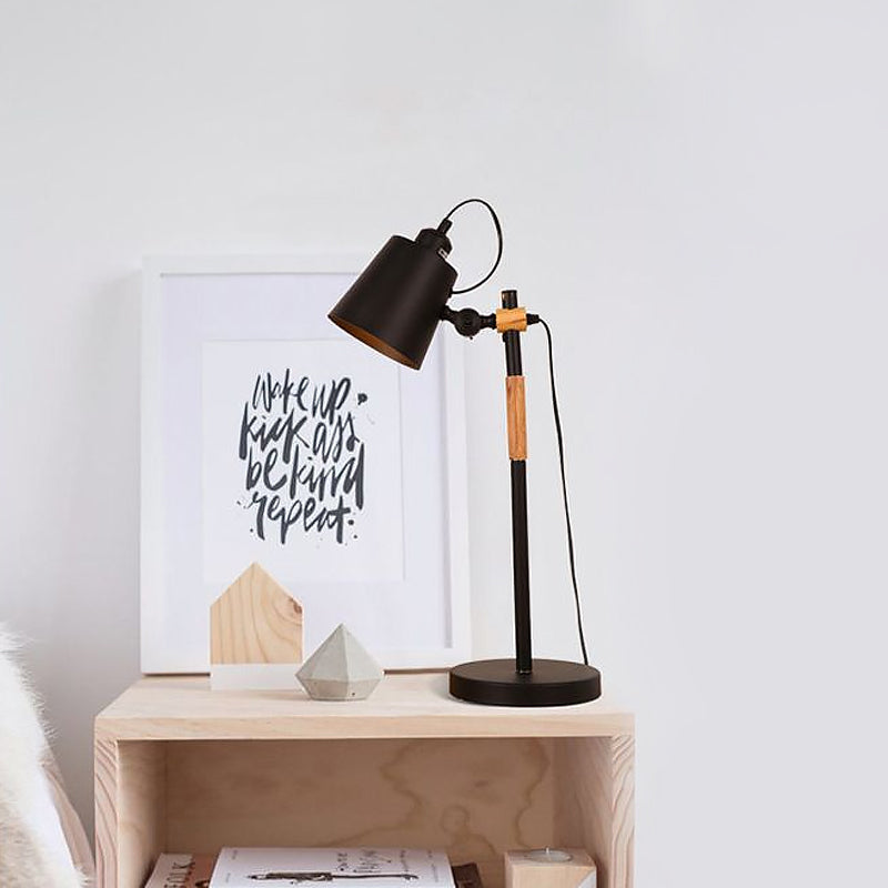 Lámpara de escritorio metálica vintage plegable