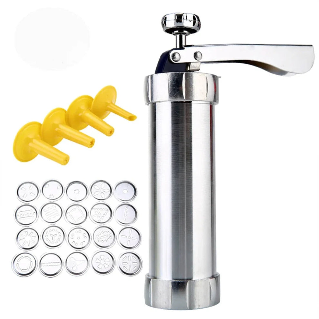 Molde para Galletas de Aluminio con 20 Formas y 4 Boquillas