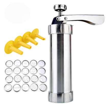 Molde para Galletas de Aluminio con 20 Formas y 4 Boquillas