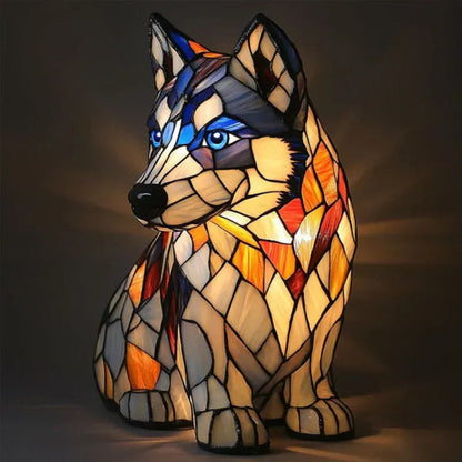 Lámpara perro divertida LED colorida