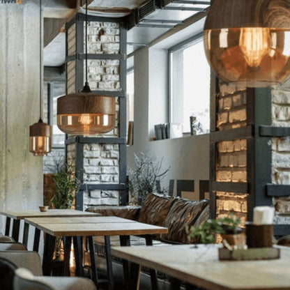 Lámpara de techo de madera diseño nórdico