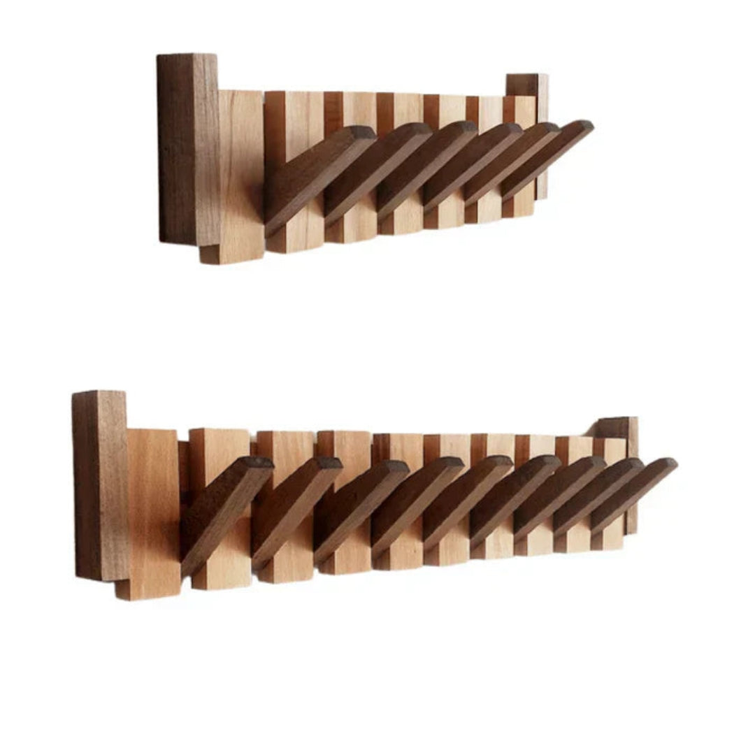 Perchero de pared de madera diseño