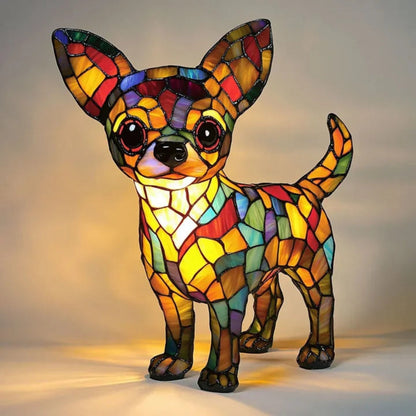 Lámpara perro divertida LED colorida