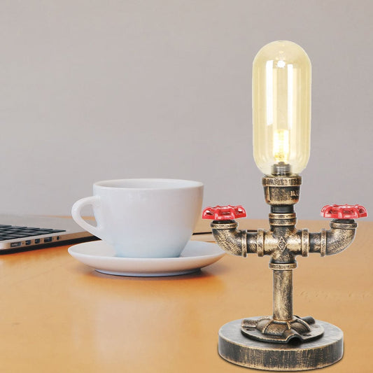 Lampe de Table Métal Élégante avec Abat-Jour Industriel - Santeova