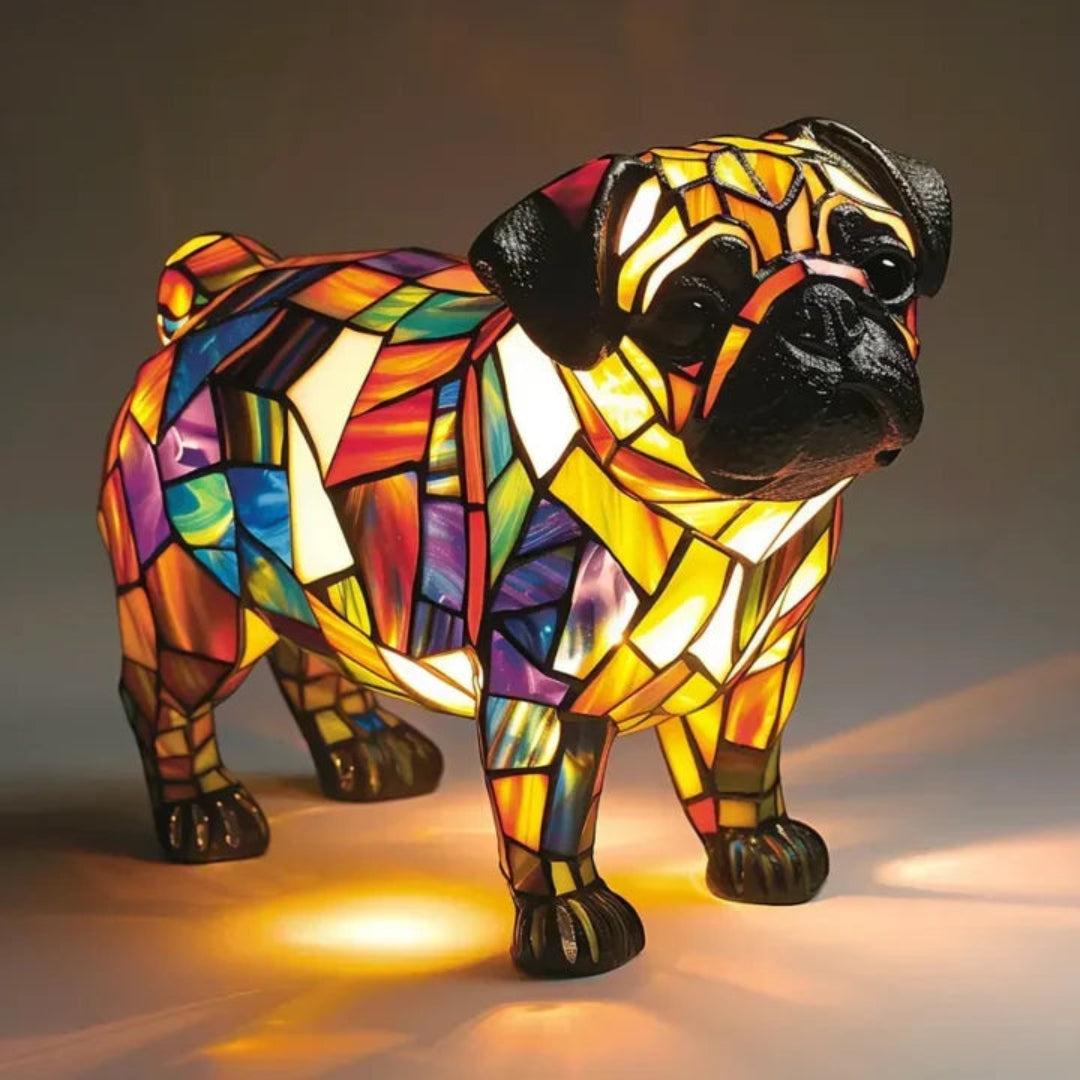 Lámpara perro divertida LED colorida