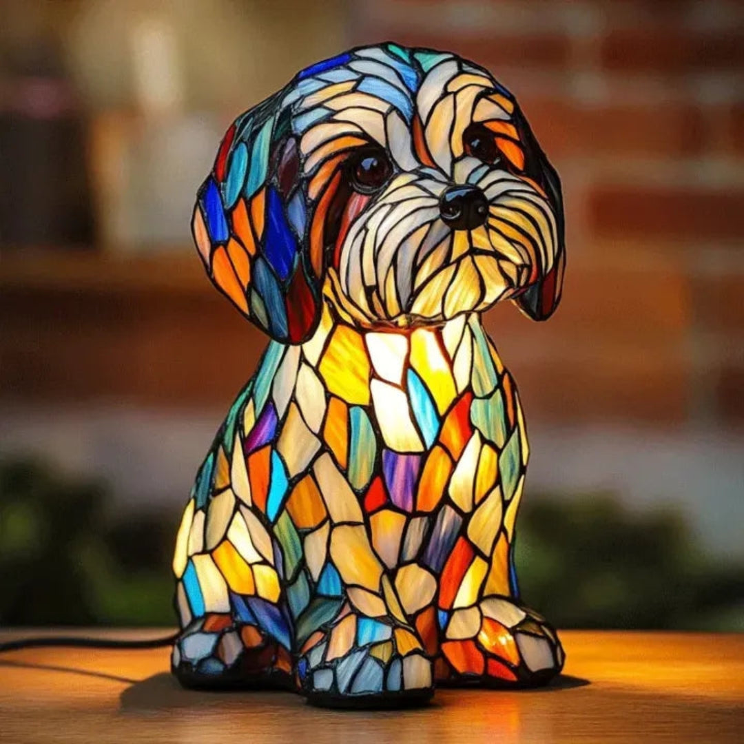 Lámpara perro divertida LED colorida