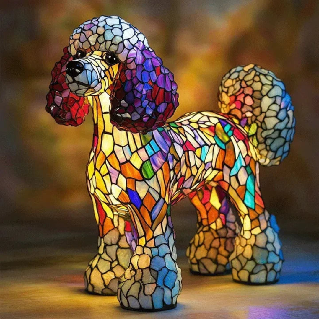 Lámpara perro divertida LED colorida