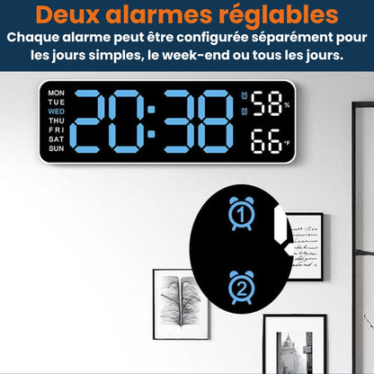 Reloj de pared LED digital moderno