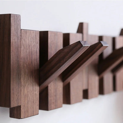 Perchero de pared de madera diseño