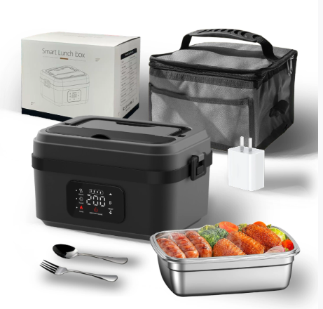 Caja de Almuerzo Calefactable Portátil de Acero Inoxidable