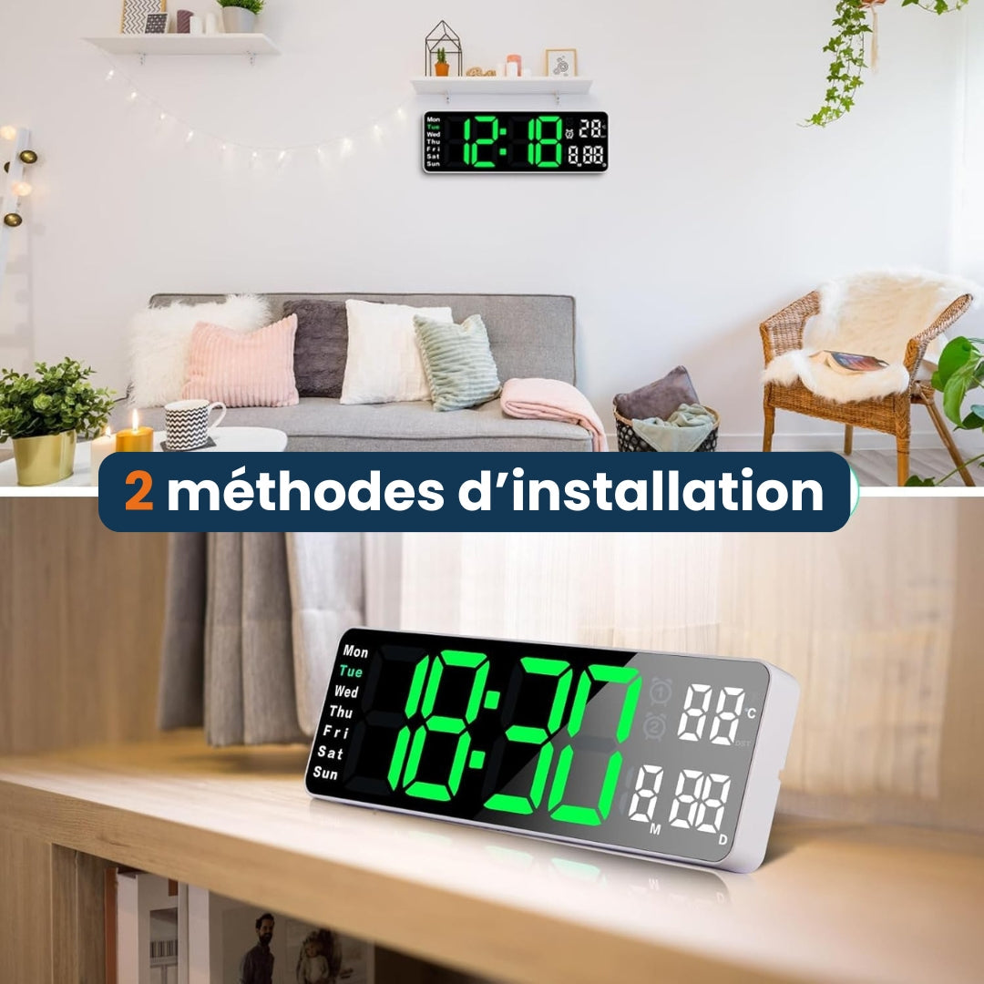 Reloj de pared LED digital moderno