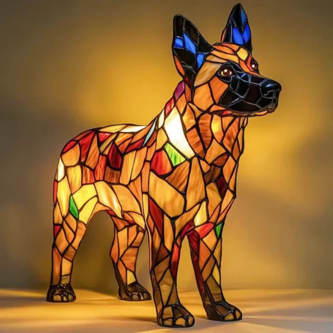 Lámpara perro divertida LED colorida