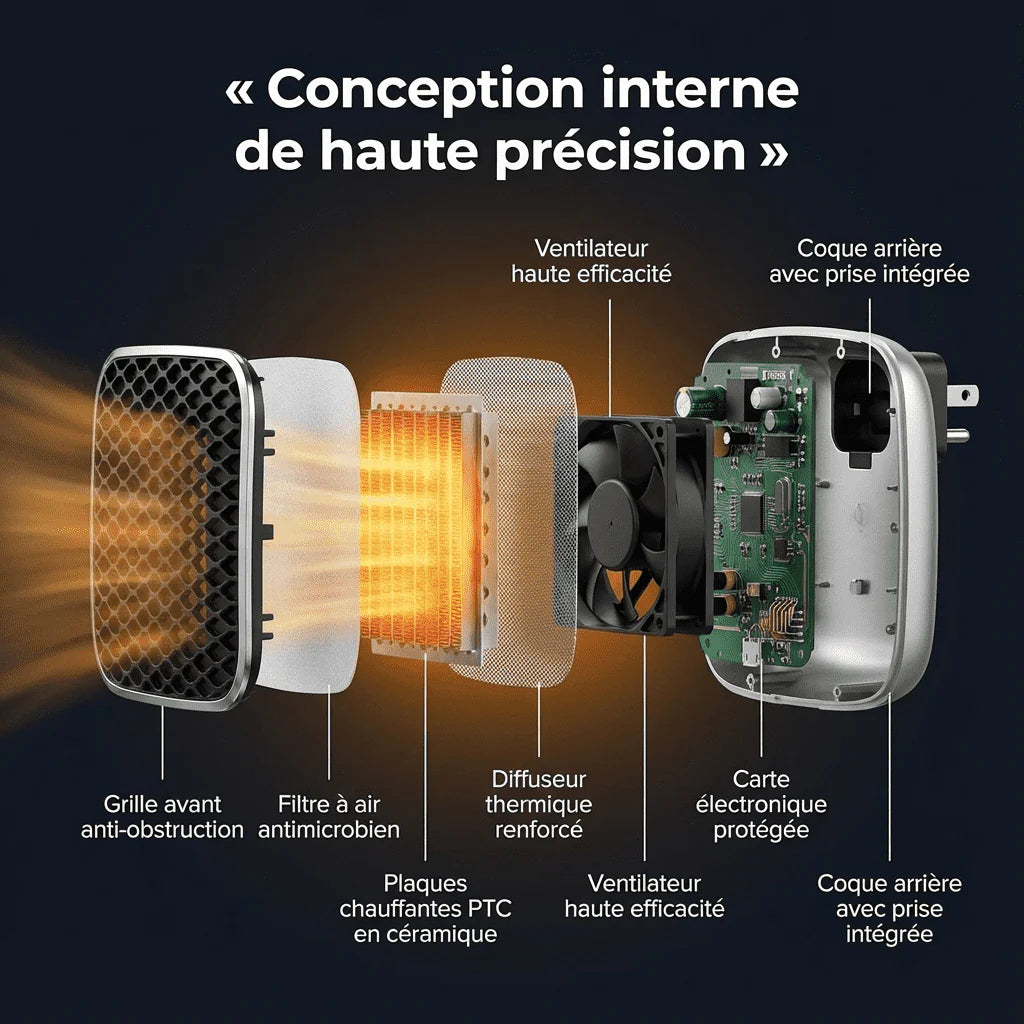 Marcherelle™ – Radiador Eléctrico Portátil 800W Bajo Consumo