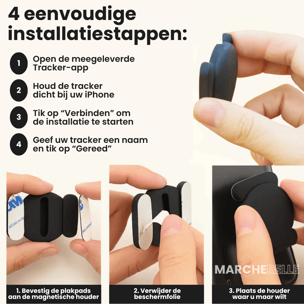 Marcherelle - Rastreador GPS Sin Suscripción | Compatible con Android e iOS