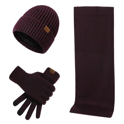 Conjunto de Invierno Caliente con Gorro, Bufanda y Guantes