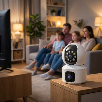 Marcherelle™ – Cámara de Seguridad WiFi Doble Lente Visión HD