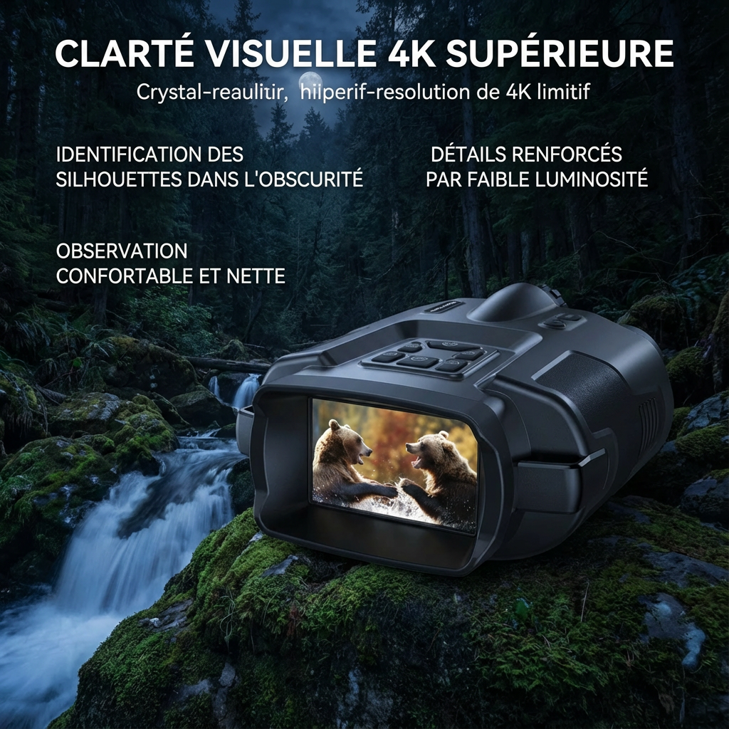 Marcherelle™ – Binoculares de Visión Nocturna 4k con Imagen Amplia y Clara