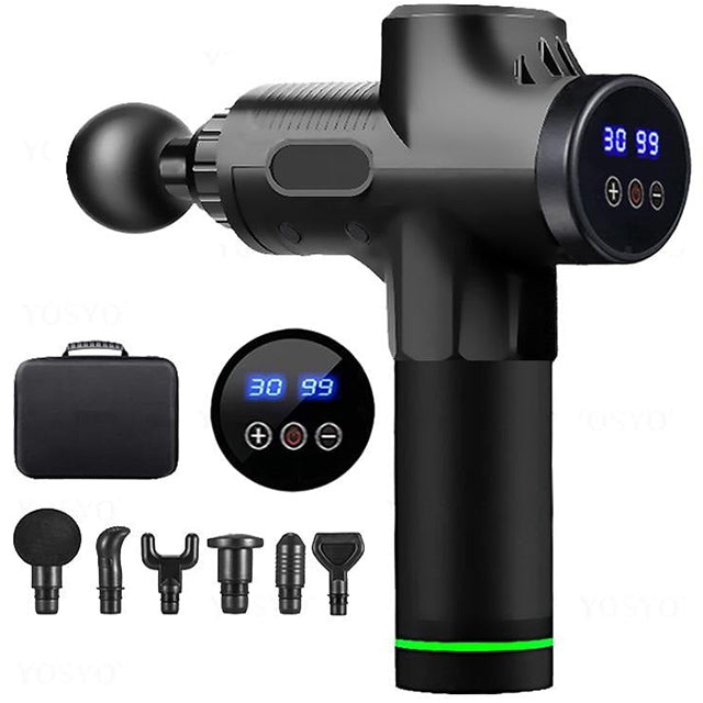 Pistola de Masaje Muscular Potente - Aparato de Masaje Intensivo 30 Velocidades