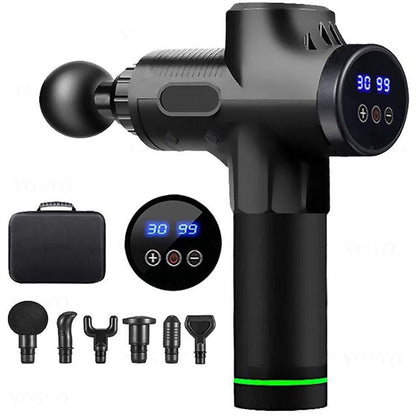 Pistola de Masaje Muscular Potente - Aparato de Masaje Intensivo 30 Velocidades