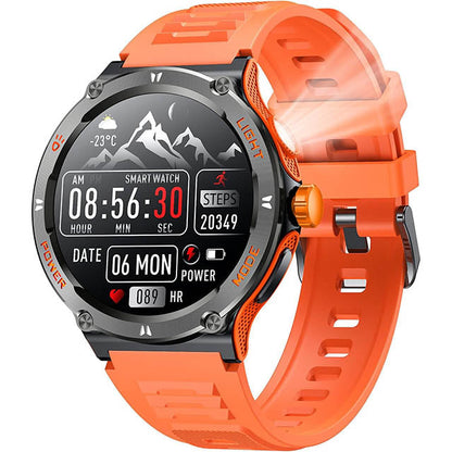 Reloj inteligente deportivo para hombre con pantalla HD, GPS y linterna