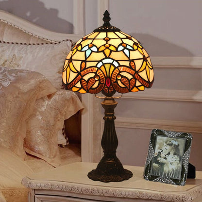 Lámpara de Mesa Elegante de Vidrio Tinte Art Déco