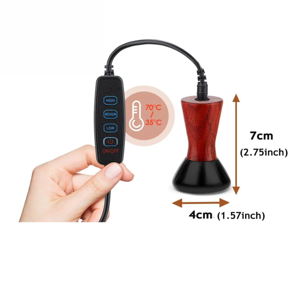 Dispositivo Eléctrico Calefactable de Masaje Gua Sha para Rostro