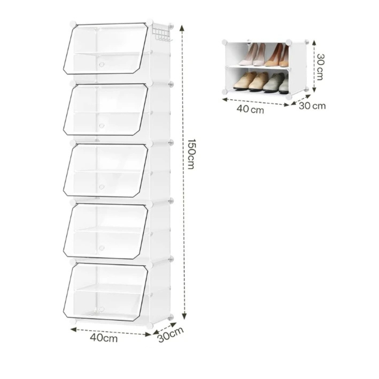Armario Plegable y Modular para Zapatos Compacto
