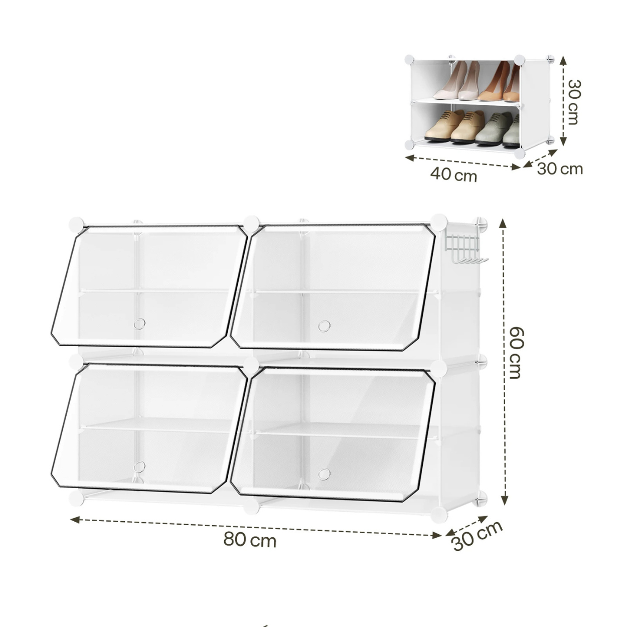 Armario Plegable y Modular para Zapatos Compacto