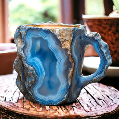 Taza de cerámica elegante hecha a mano para decoración del hogar