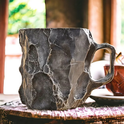 Taza de cerámica elegante hecha a mano para decoración del hogar
