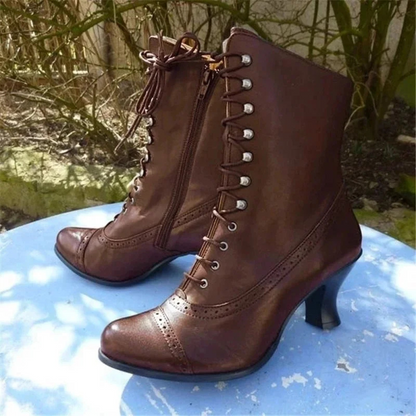 Botines Femeninos Negros de PU Elegantes