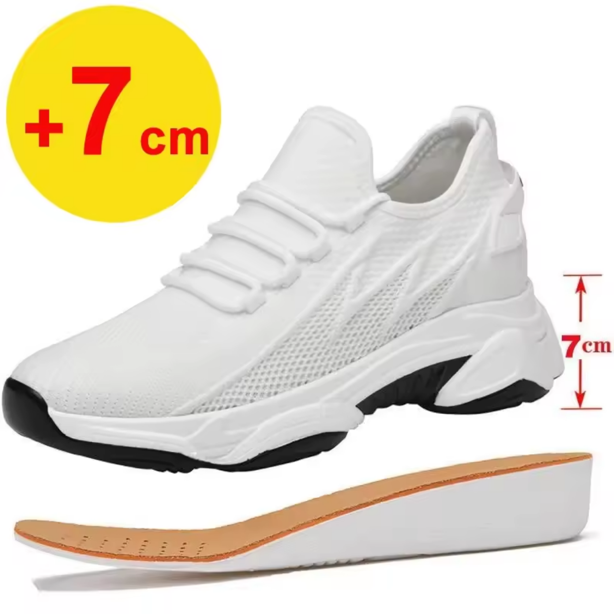 Zapatos Deportivos con Elevación Discreta +7 cm